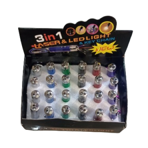 EXHIBIDOR PUNT LASER X 24 U TIPO LLAVERO OF