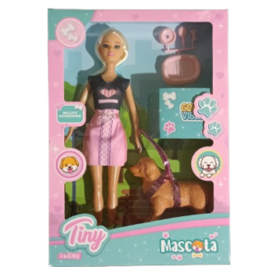 MUÑECA TINY CON PERRO CAJA 237894