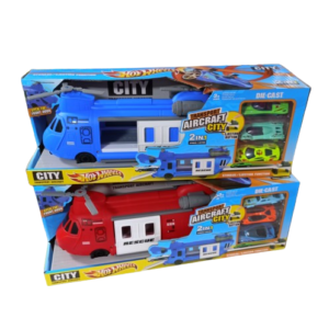 HELICOPTERO CON 3 AUTOS DE METAL CAJA 911308