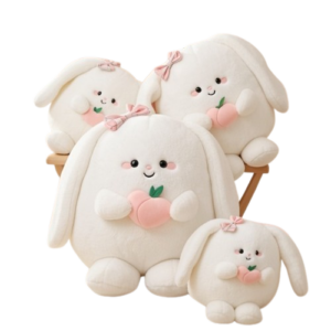 PELUCHE CONEJO CON DURAZNO 20 CM