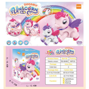 UNICORNIO A PILAS CON LUZ Y SON CAJA 502806