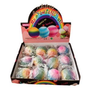 SQUISHY RAINBOW TOFU 6 CM DIAMETRO